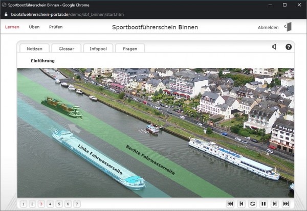 Onlinekurs SBF Binnen für Flüsse und Seen - 8 Wochen Zugang